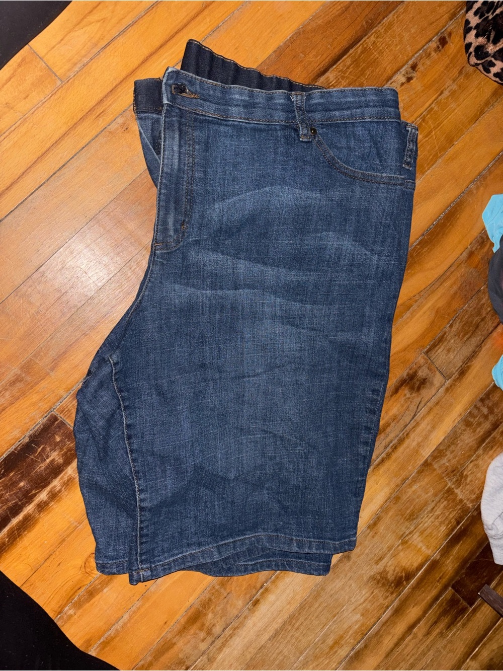 Liz Claiborne Dark Blue Denim Bermuda Shorts